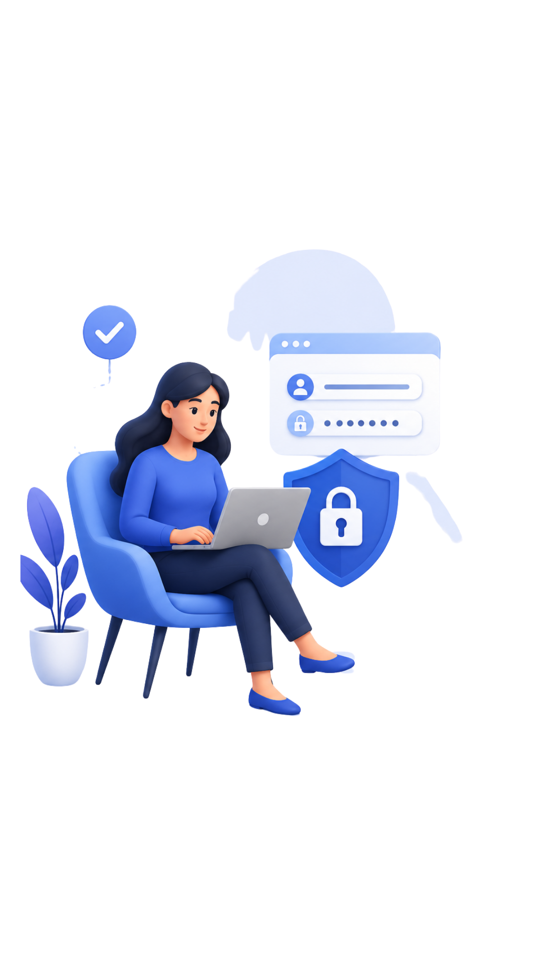 Secure login illustration